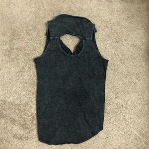 Rock&Republic green and black collared muscle tee